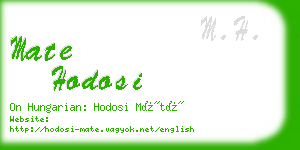 mate hodosi business card